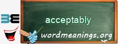 WordMeaning blackboard for acceptably